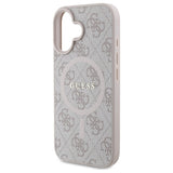 Guess 4G Ring Classic Logo MagSafe iPhone 16 Case - Pink
