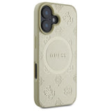 Guess Saffiano Peony Classic Logo MagSafe-fodral til iPhone 16 - guld