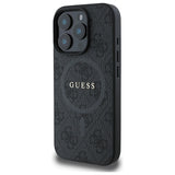 Guess 4G Ring Classic Logo MagSafe-hylster til iPhone 16 Pro Max - sort