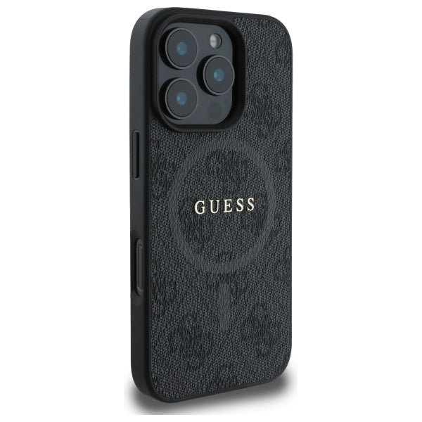 Guess 4G Ring Classic Logo MagSafe-hylster til iPhone 16 Pro Max - sort