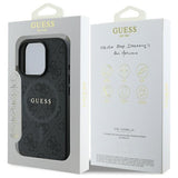Guess 4G Ring Classic Logo MagSafe-hylster til iPhone 16 Pro Max - sort
