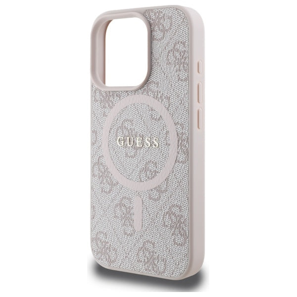 Guess 4G Ring Classic Logo MagSafe Case til iPhone 16 Pro Max - Pink