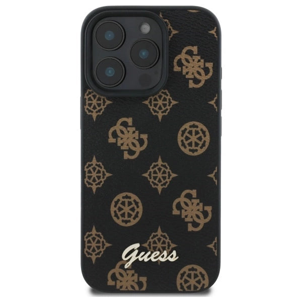Guess Peony Script MagSafe iPhone 16 Pro Max-kasse - sort