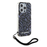 Karl Lagerfeld Zebra With Cord iPhone 15 Pro Max Case - Purple