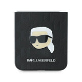 Karl Lagerfeld Saffiano Monogram Case for Samsung Galaxy Z Flip 6 - Black