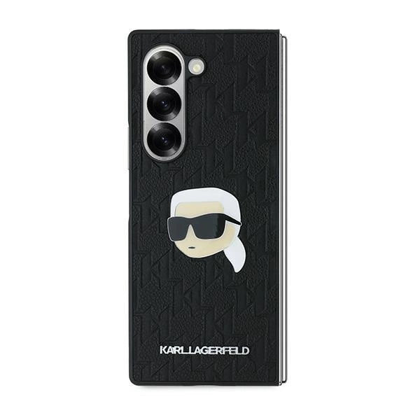 Karl Lagerfeld Saffiano Monogram Head Pin Case for Samsung Galaxy Z Fold 6 - Black