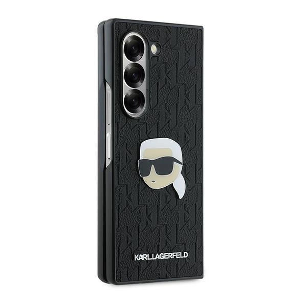 Karl Lagerfeld Saffiano Monogram Head Pin Case for Samsung Galaxy Z Fold 6 - Black