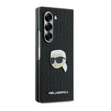 Karl Lagerfeld Saffiano Monogram Head Pin Case for Samsung Galaxy Z Fold 6 - Black