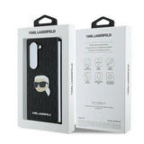 Karl Lagerfeld Saffiano Monogram Head Pin Case for Samsung Galaxy Z Fold 6 - Black
