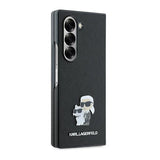 Karl Lagerfeld Saffiano Metal Pin Case for Samsung Galaxy Z Fold 6 - Black