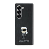 Karl Lagerfeld Saffiano Ikonik Pin Case for Samsung Galaxy Z Fold 6 - Black