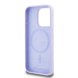 Karl Lagerfeld Silicone Karl&Choupette Heads Ring MagSafe Case for iPhone 15 Pro - Purple