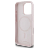 Karl Lagerfeld Silicone Nauble Heads Print MagSafe Case for iPhone 16 Pro - Pink