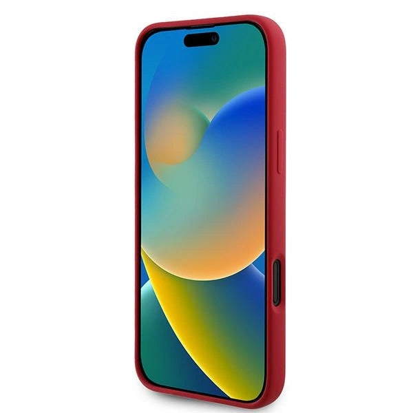 Karl Lagerfeld Silicone Karl&Choupette Heads Ring MagSafe Case for iPhone 16 Plus - Red