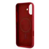 Karl Lagerfeld Silicone Karl&Choupette Heads Ring MagSafe Case for iPhone 16 Plus - Red