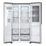 LG InstaView GSXV90BSAE side-by-side køle-fryseskab Fritstående 635 L Rustfrit stål