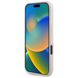 Karl Lagerfeld Silicone Nauble Heads Print MagSafe Case for iPhone 16 - Pink