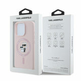 Karl Lagerfeld Silicone Karl & Choupette Heads MagSafe Case til iPhone 16 Pro Max - Pink