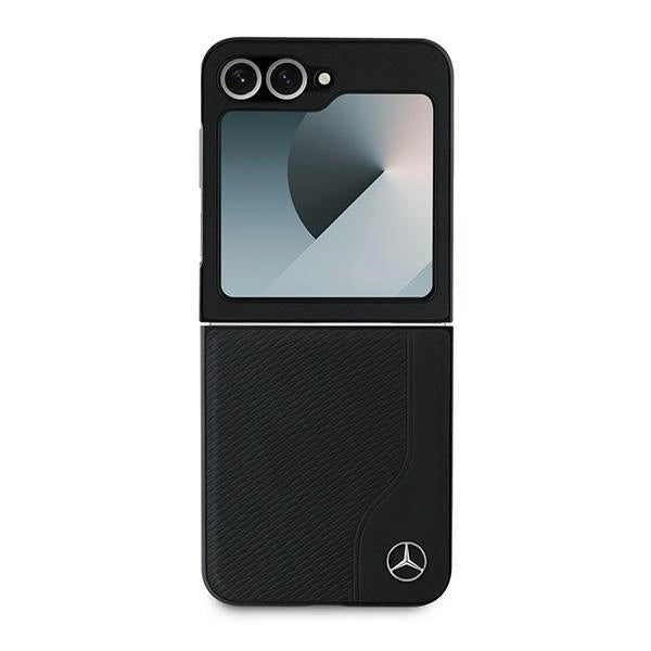 Mercedes læder træ imitation MagSafe Case til Samsung Galaxy Z Flip 6 - sort