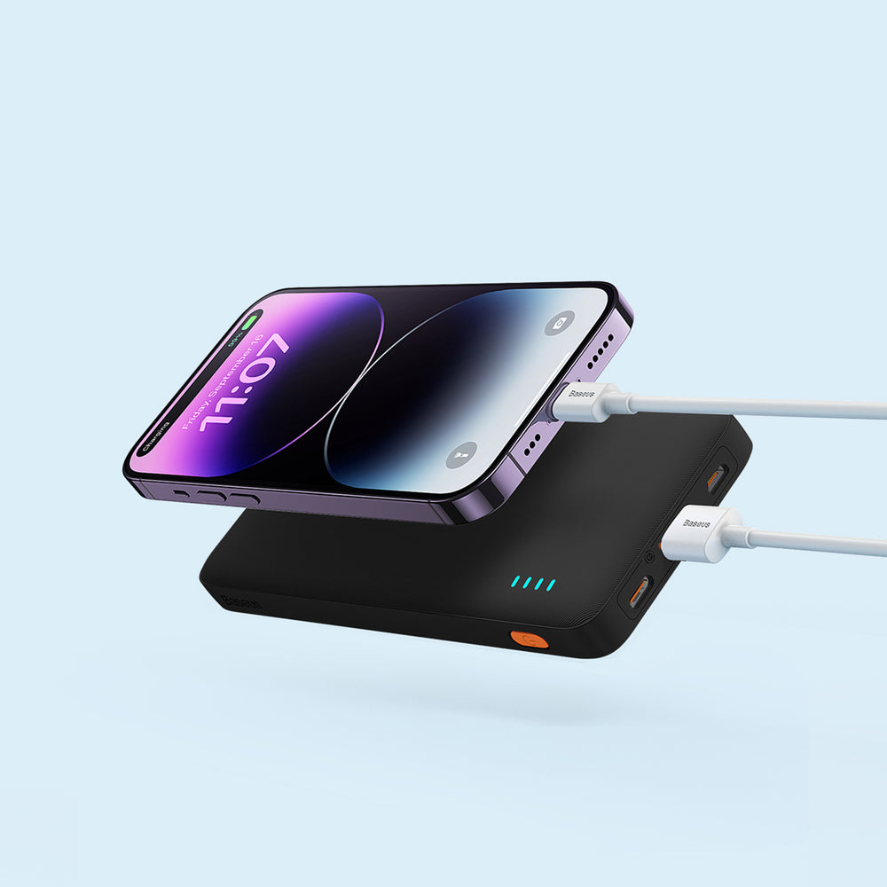 Baseus Airpow 20W 10000mAh Power Bank with Baseus Simple Series USB-A - USB-C 30 cm Cable - Black