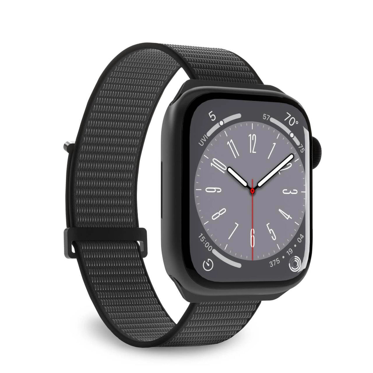 Puro Sport Nylon Strap til Apple Watch 42 / 44 / 45 / 49 mm - sort