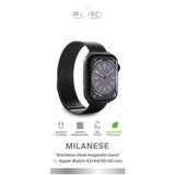 Puro 'MILANESE' Watch bånd til Apple Watch 42-44-45-49m, sort