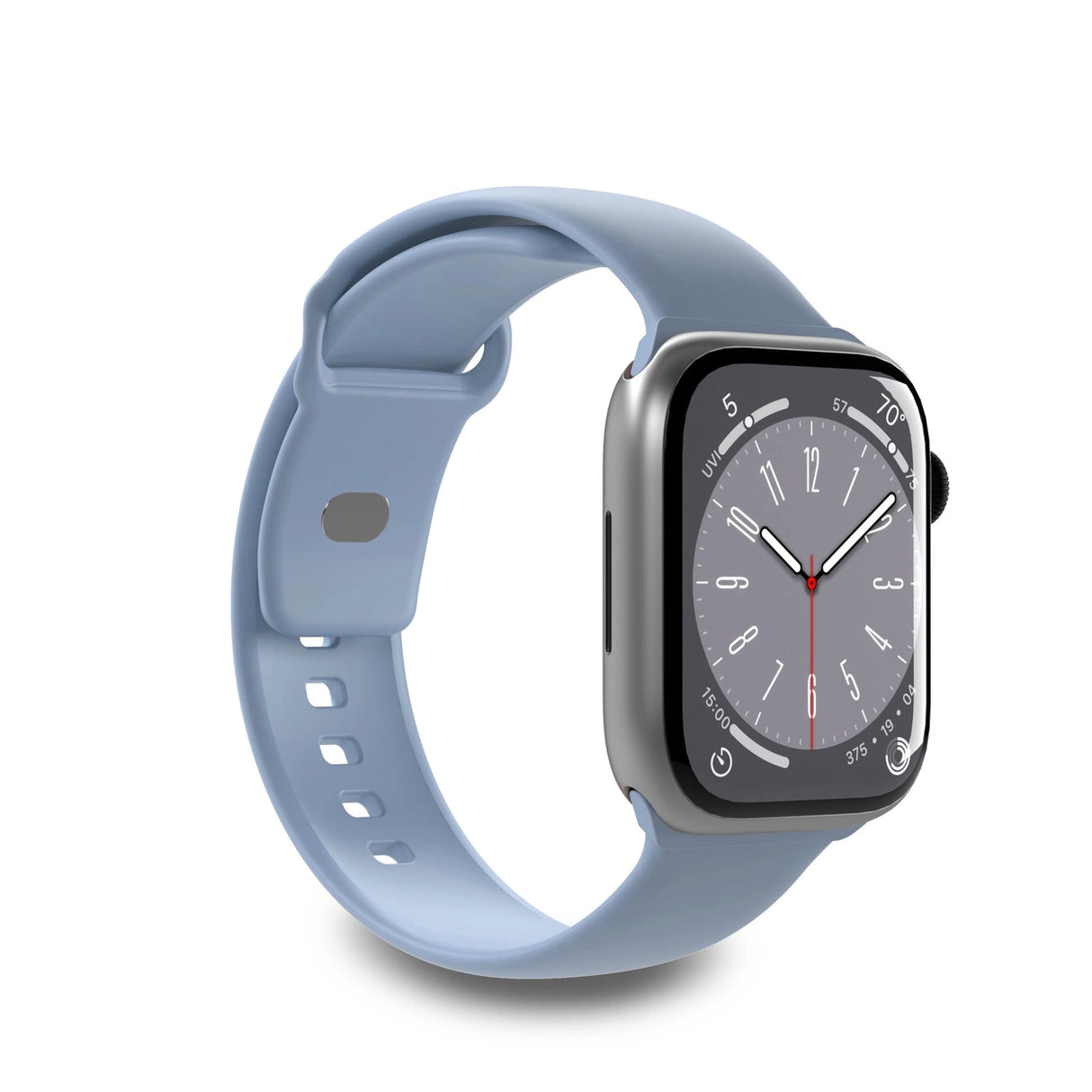 Puro Icon Silicone Strap til Apple Watch 42 / 44 / 45 / 49 mm - Lysblå (2 st.)