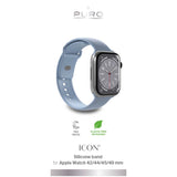 Puro Icon Silicone Strap til Apple Watch 42 / 44 / 45 / 49 mm - Lysblå (2 st.)