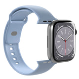 Puro Icon Silicone Strap til Apple Watch 42 / 44 / 45 / 49 mm - Lysblå (2 st.)