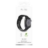 Puro Icon Silicone Strap til Apple Watch 42 / 44 / 45 / 49 mm - sort (2 st.)