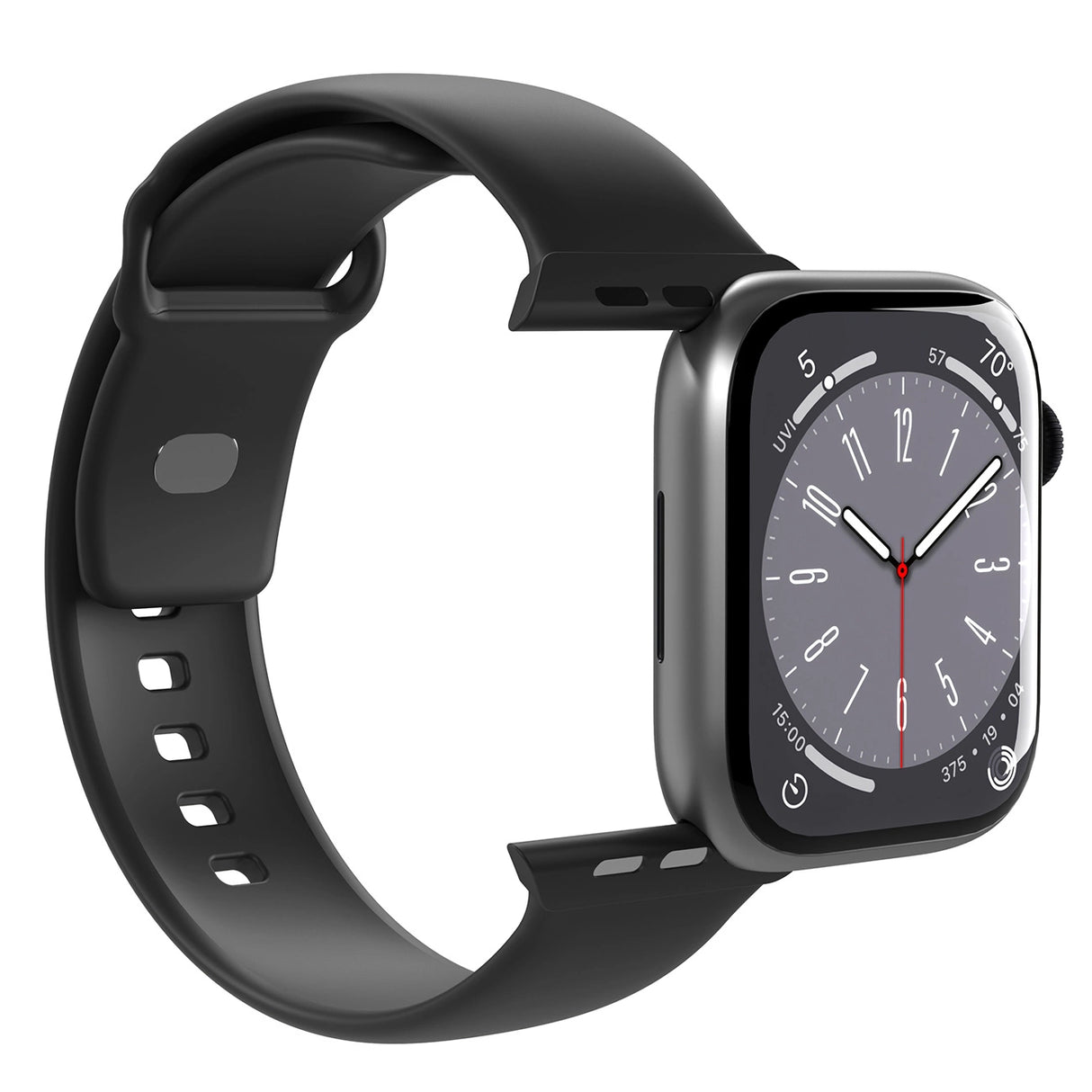 Puro Icon Silicone Strap til Apple Watch 42 / 44 / 45 / 49 mm - sort (2 st.)
