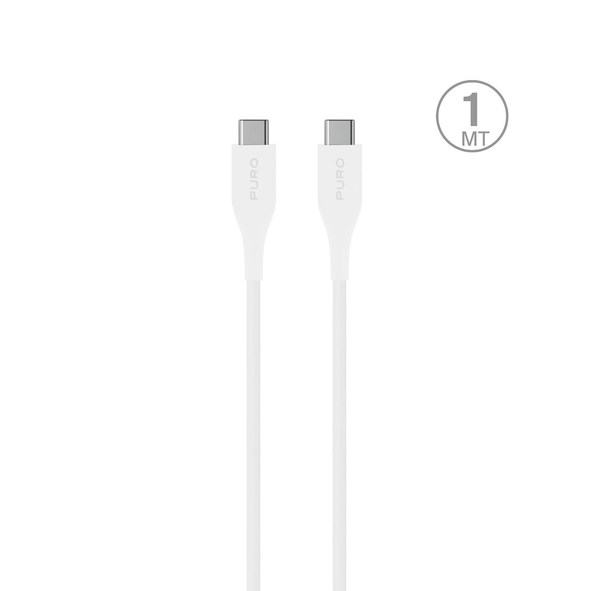 Puro Plain USB-C - USB-C Power Delivery Cable 2m - hvid