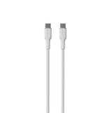 Puro Soft USB-C - USB-C 60W 1.5m silicone cable - white