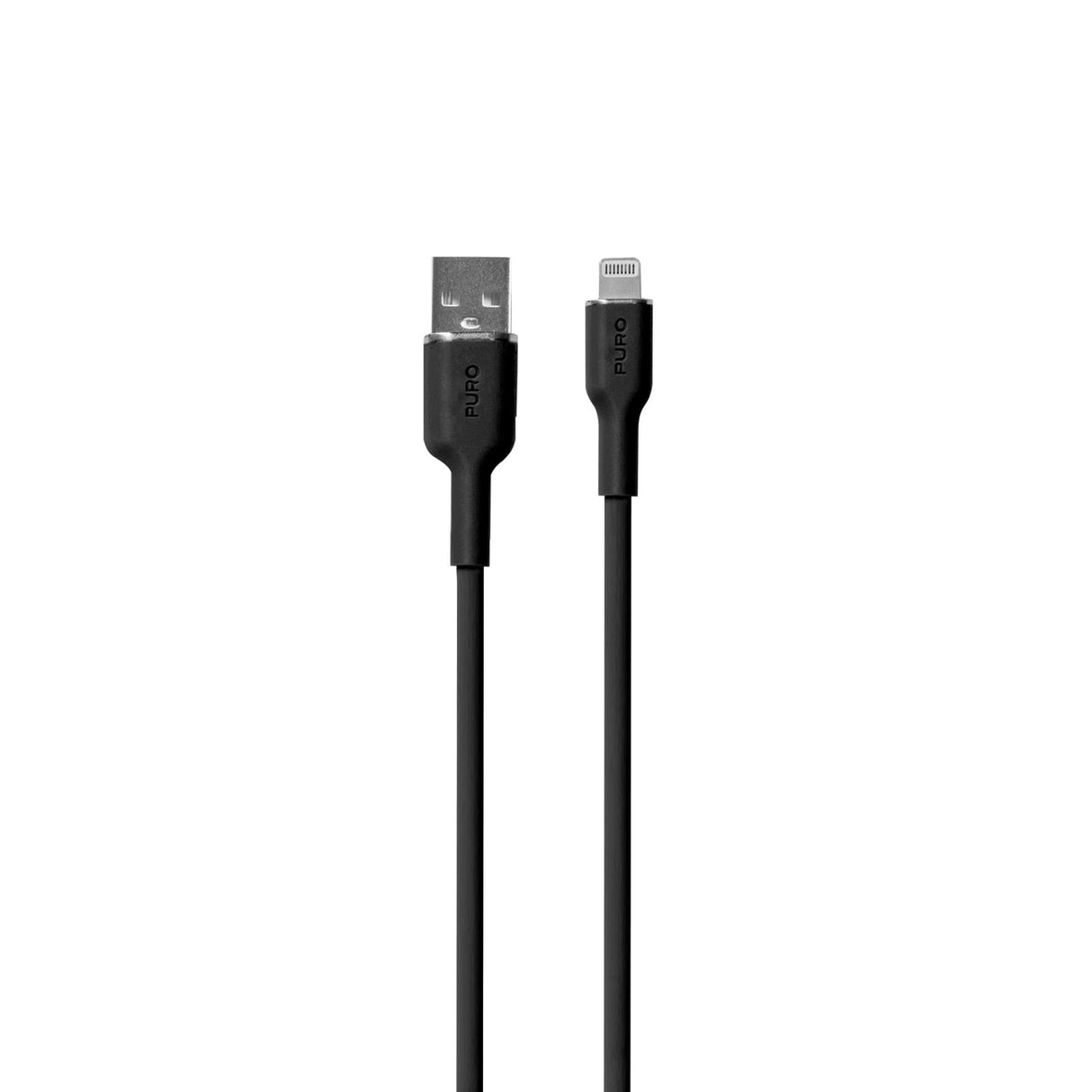 Puro Soft USB-A - Lightning Cable 1,5 m Silicone - sort
