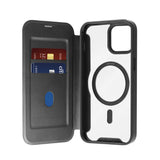 PURO Book Mag mobiltelefon etui 15,5 cm (6.1") Folie Sort, Transparent
