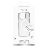 Puro Lite Mag Pro MagSafe Silicone Case til iPhone 15 Pro Max - Gennemsigtig