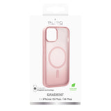Puro Gradient MagSafe Silicone Case til iPhone 15 Plus - Pink