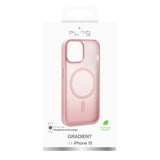 Puro Gradient MagSafe Silicone Case til iPhone 15 - Pink