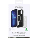 Puro Icon Mag MagSafe Silicone Case til iPhone 14 Pro Max - sort