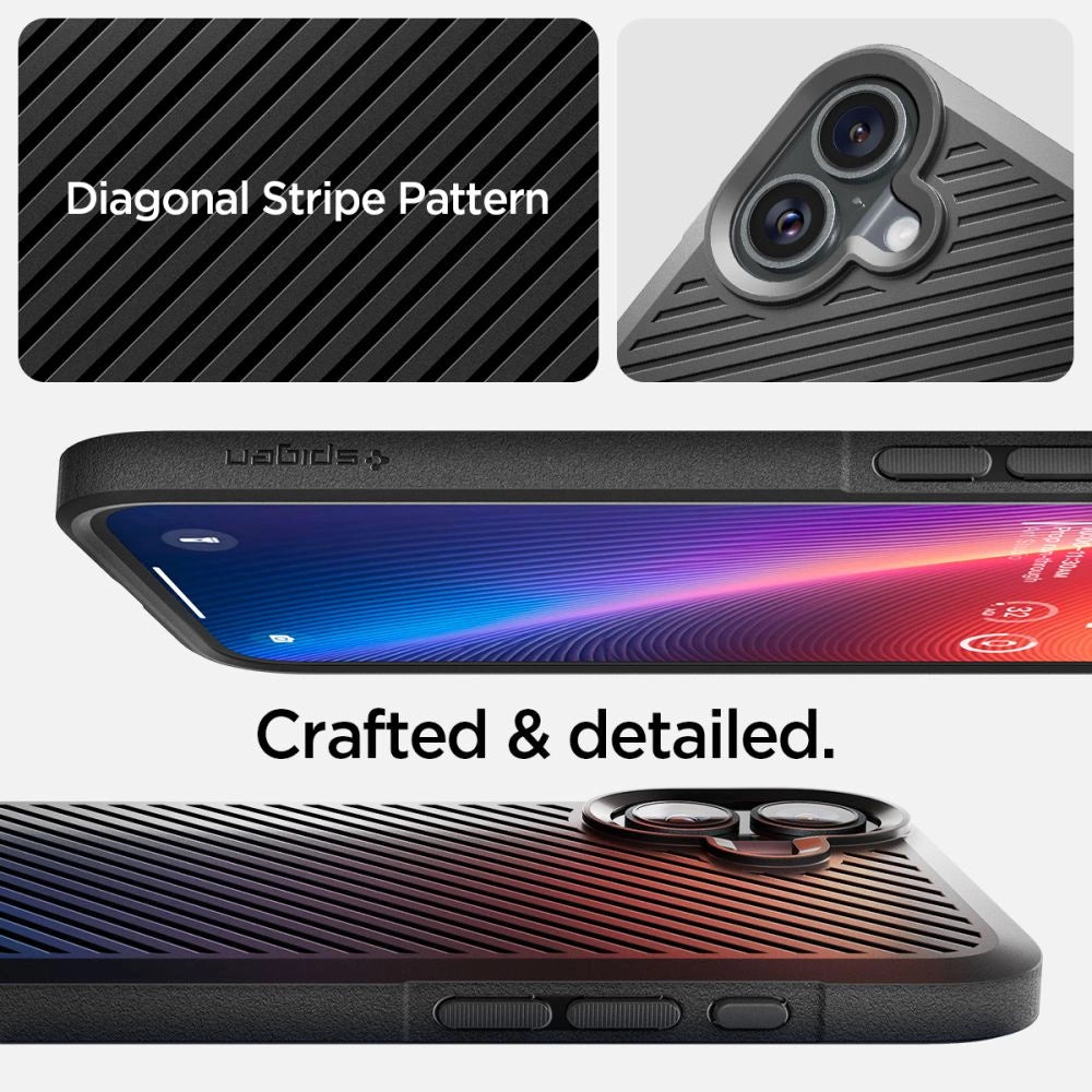 Spigen Core Armor iPhone 16 Case - Matte sort