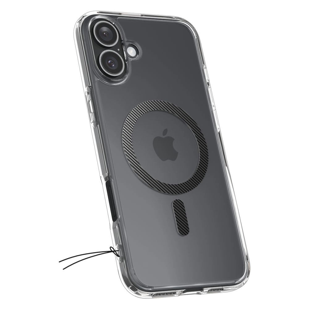 Spigen Ultra Hybrid MagSafe Carbon Fiber til iPhone 16 - mørkgrå