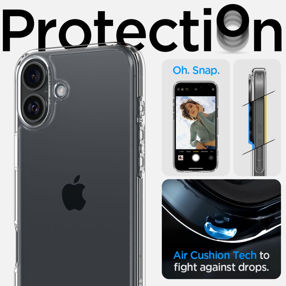 Spigen Ultra Hybrid iPhone 16 Case - klar