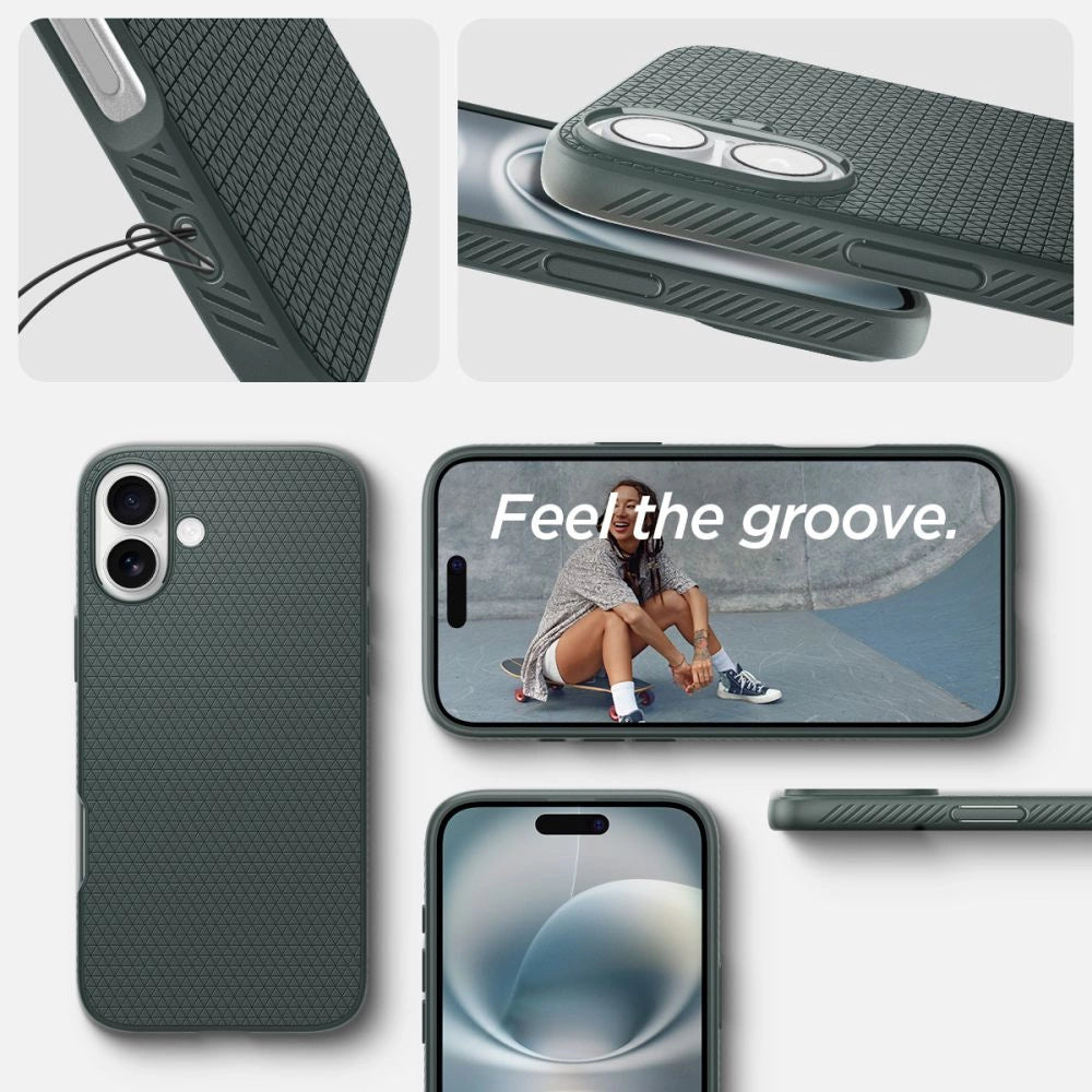 Spigen Liquid Air iPhone 16 Case - Grøn