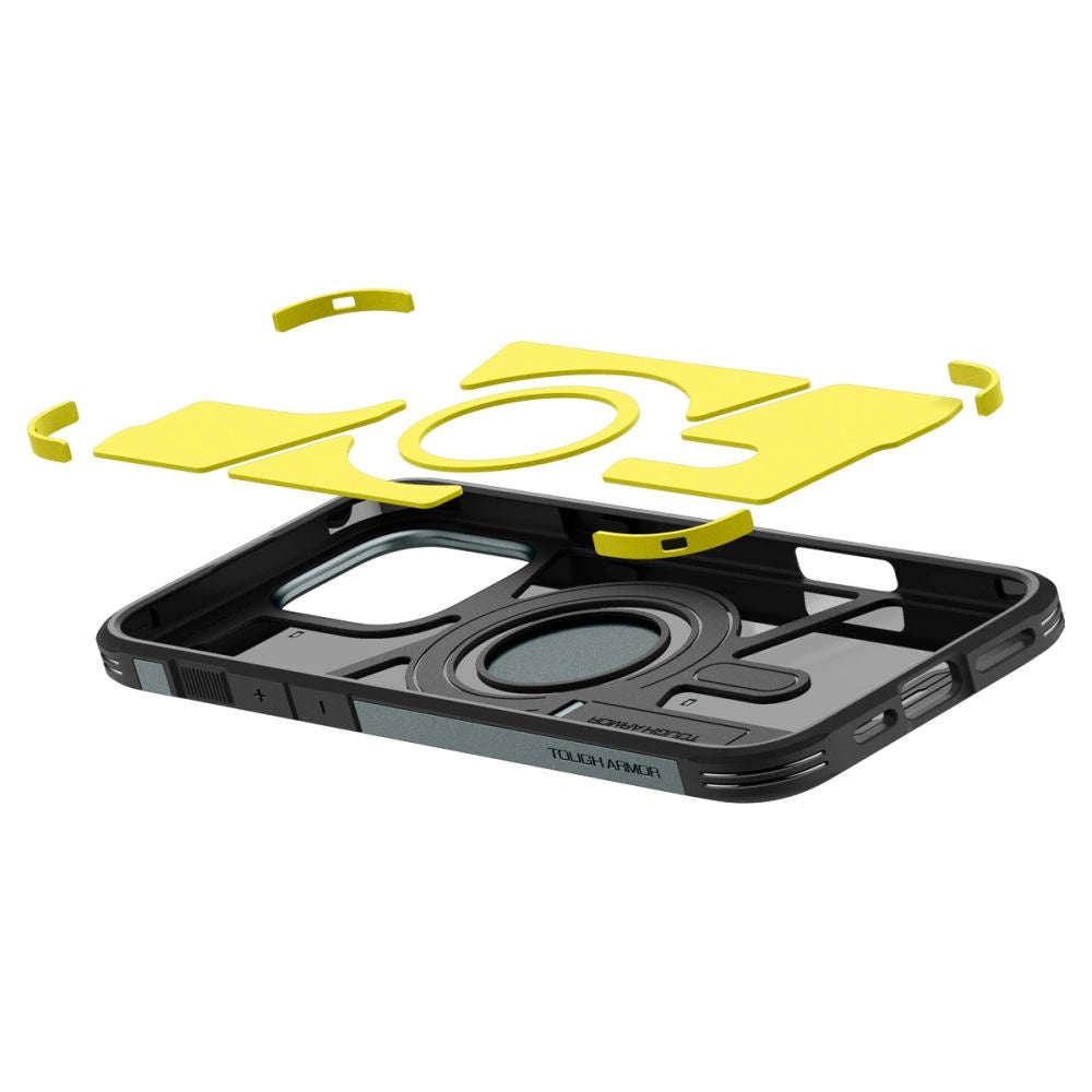 Spigen Tough Armor MagSafe Case med Stativ til iPhone 16 Pro - Grøn