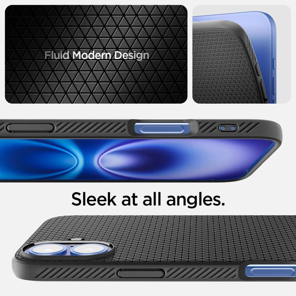 Spigen Liquid Air Case til iPhone 16 Plus - sort