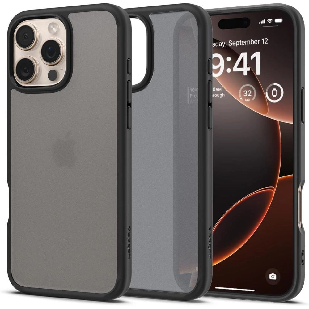 Spigen Ultra Hybrid Case til iPhone 16 Pro Max - sort