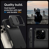 Spigen Optik Armor Mag Case med MagSafe til iPhone 16 Pro Max - sort