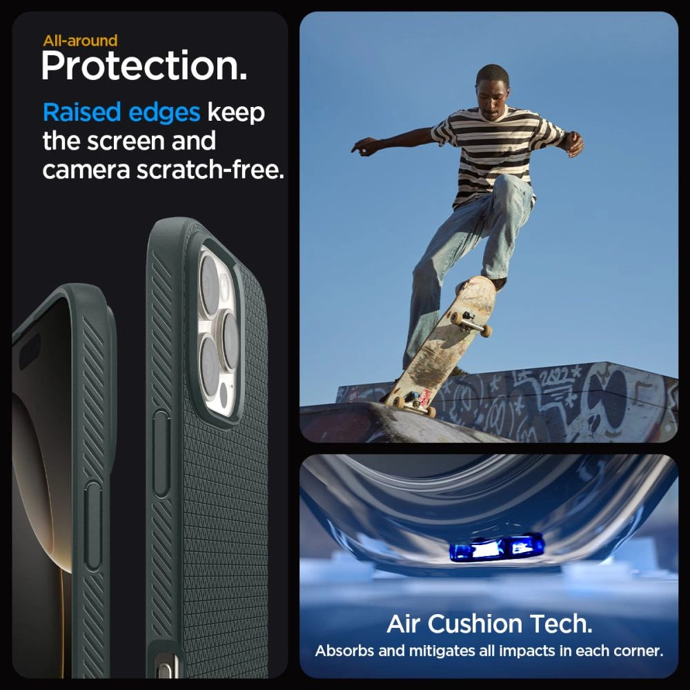 Spigen Liquid Air Case til iPhone 16 Pro Max - Grøn