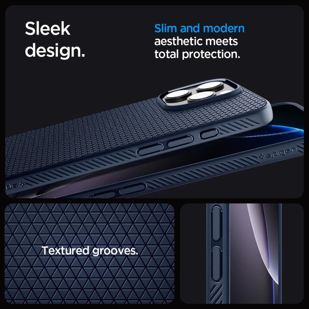 Spigen Liquid Air Case til iPhone 16 Pro Max - Blå