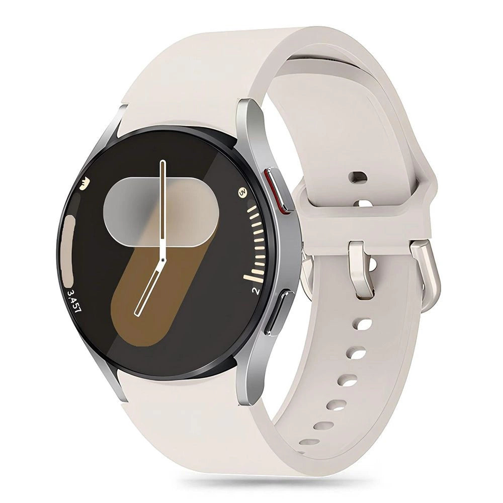 Tech-Protect Silicone Strap til Samsung Galaxy Watch 4 / 5 / 5 Pro / 6 / 7 / FE - Beige